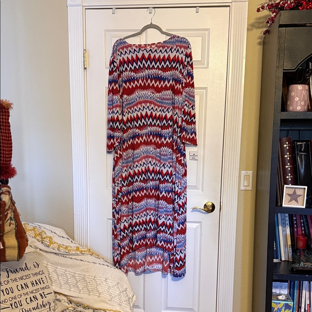 Stylish Zigzag Patterned Dress NWT - image 1
